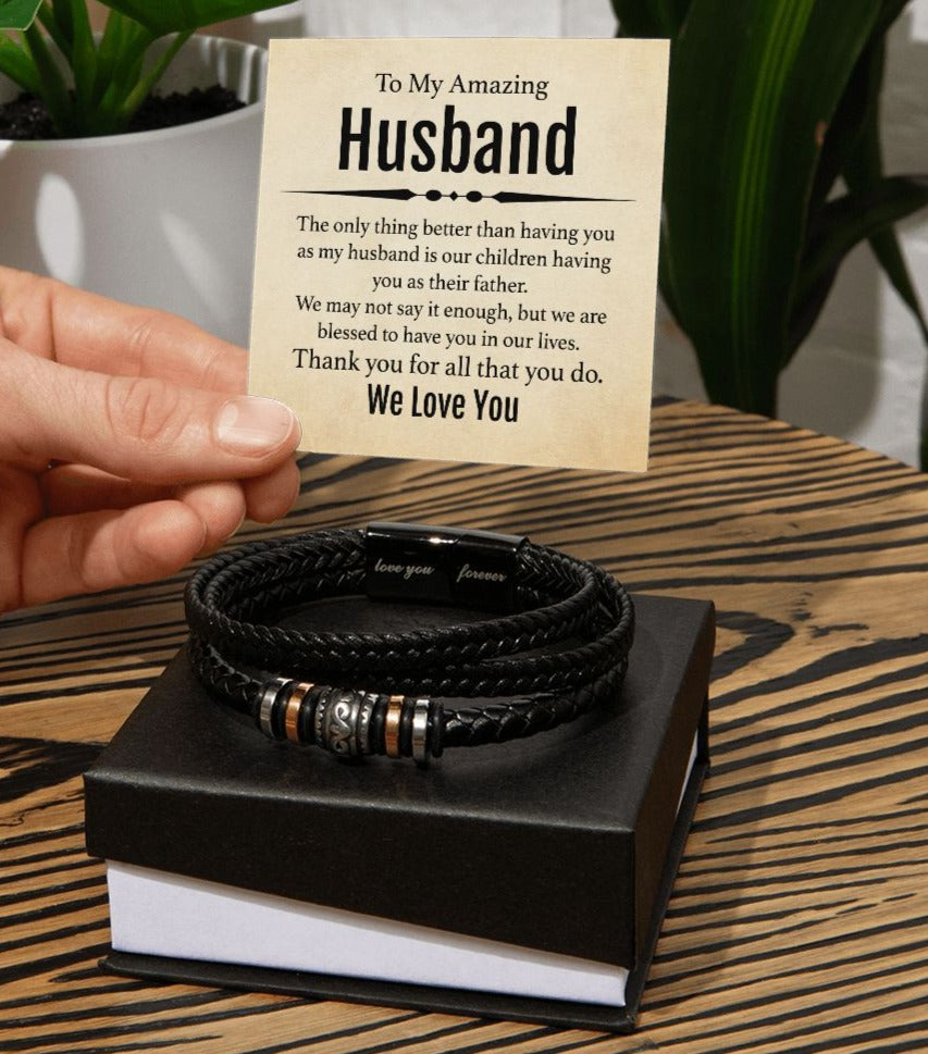 To My Amazing Husband Bracelet - Thank You For All That You Do