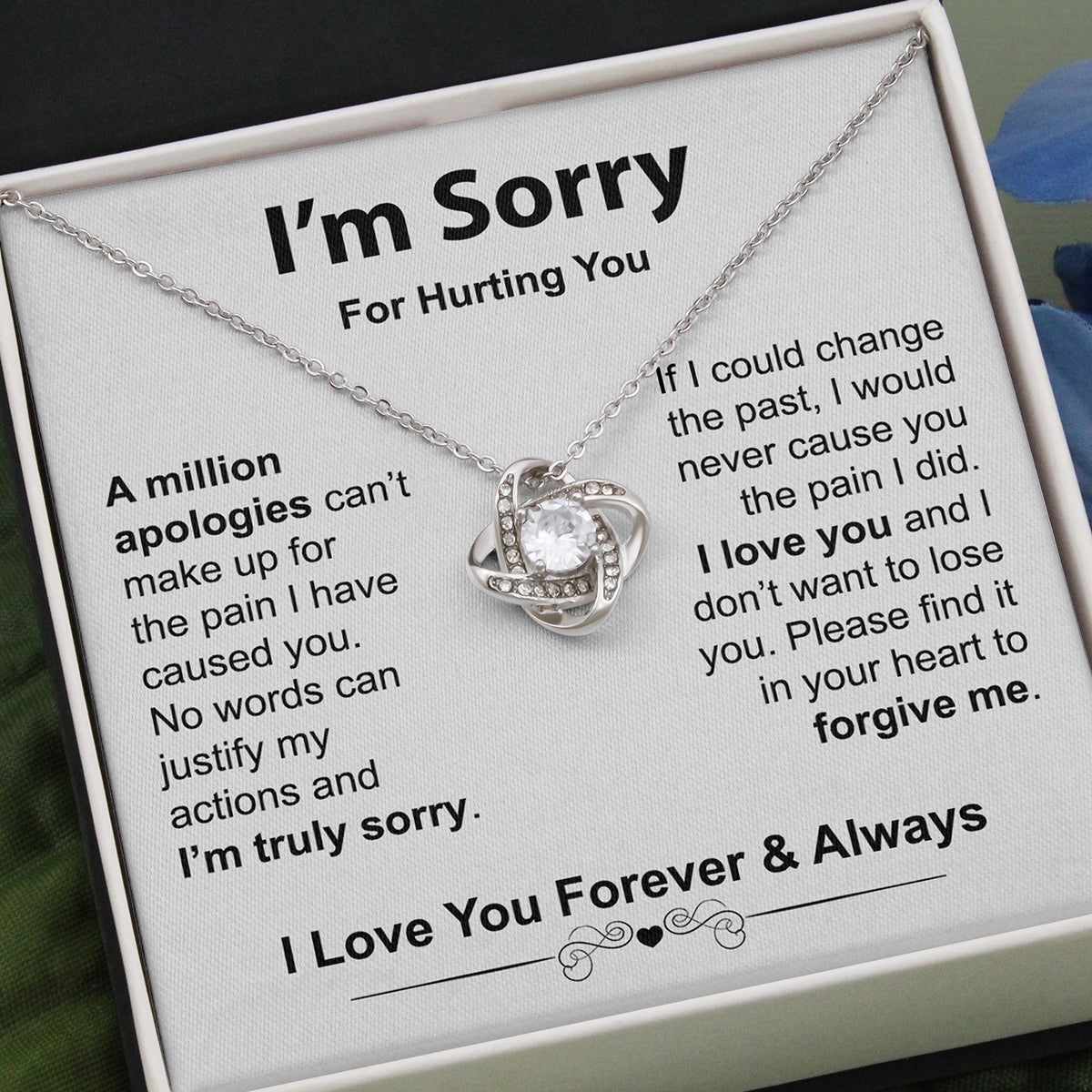 I'm Sorry For Hurting You - Love Knot Necklace