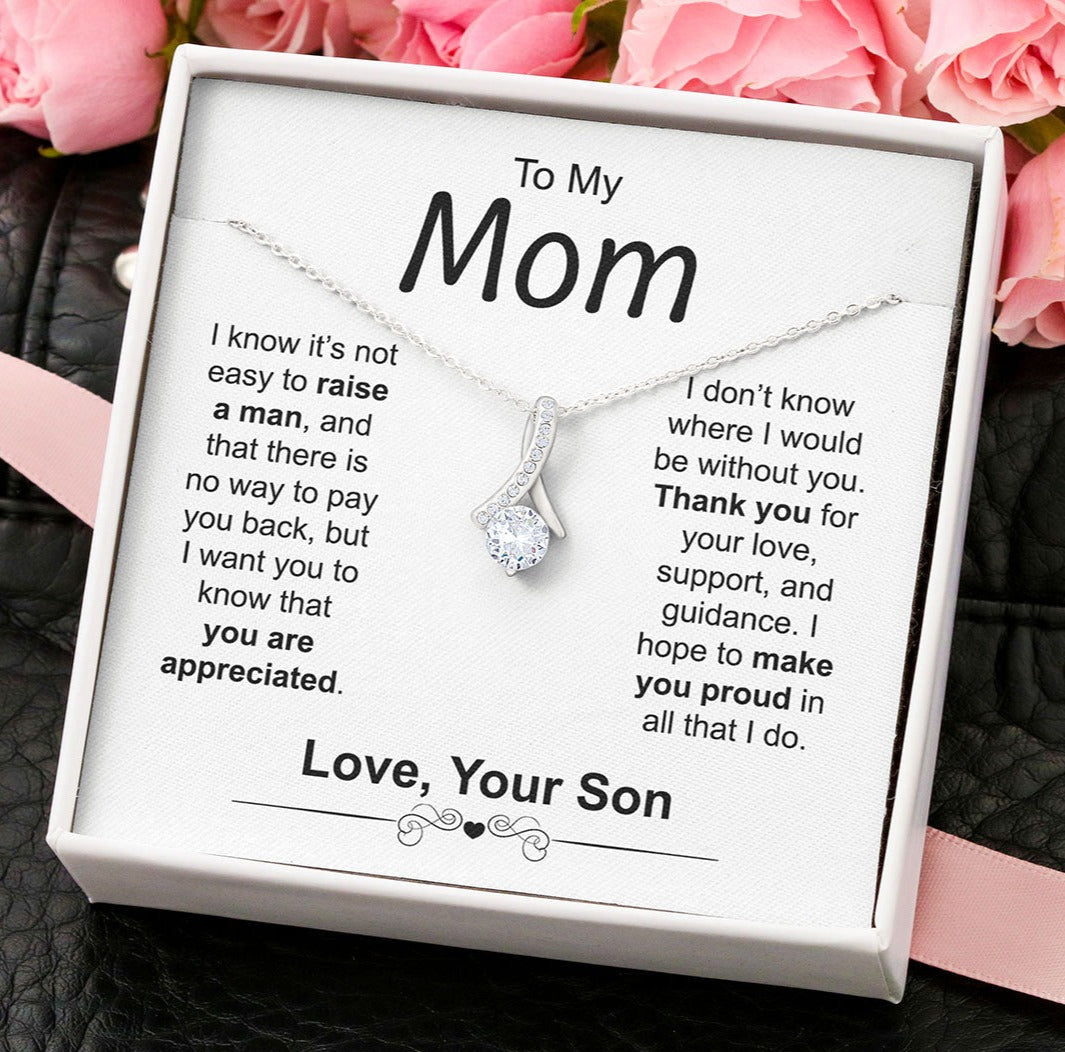 To My Mom Necklace - Gift from Son