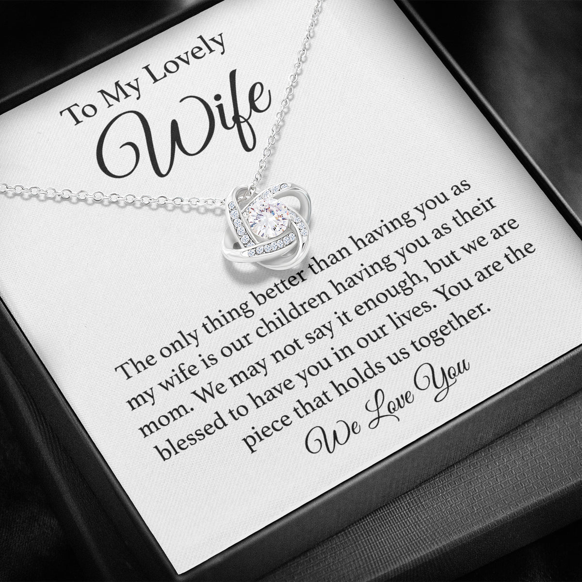 To My Lovely Wife Necklace - Piece That Holds Us Together