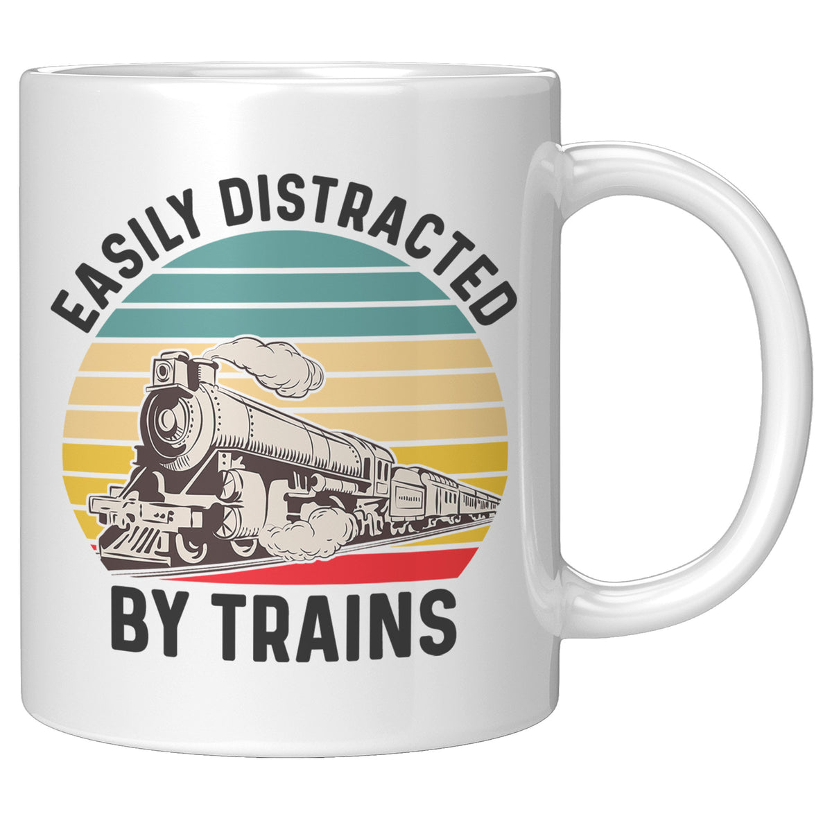 Train Mug - Easily Distracted by Trains
