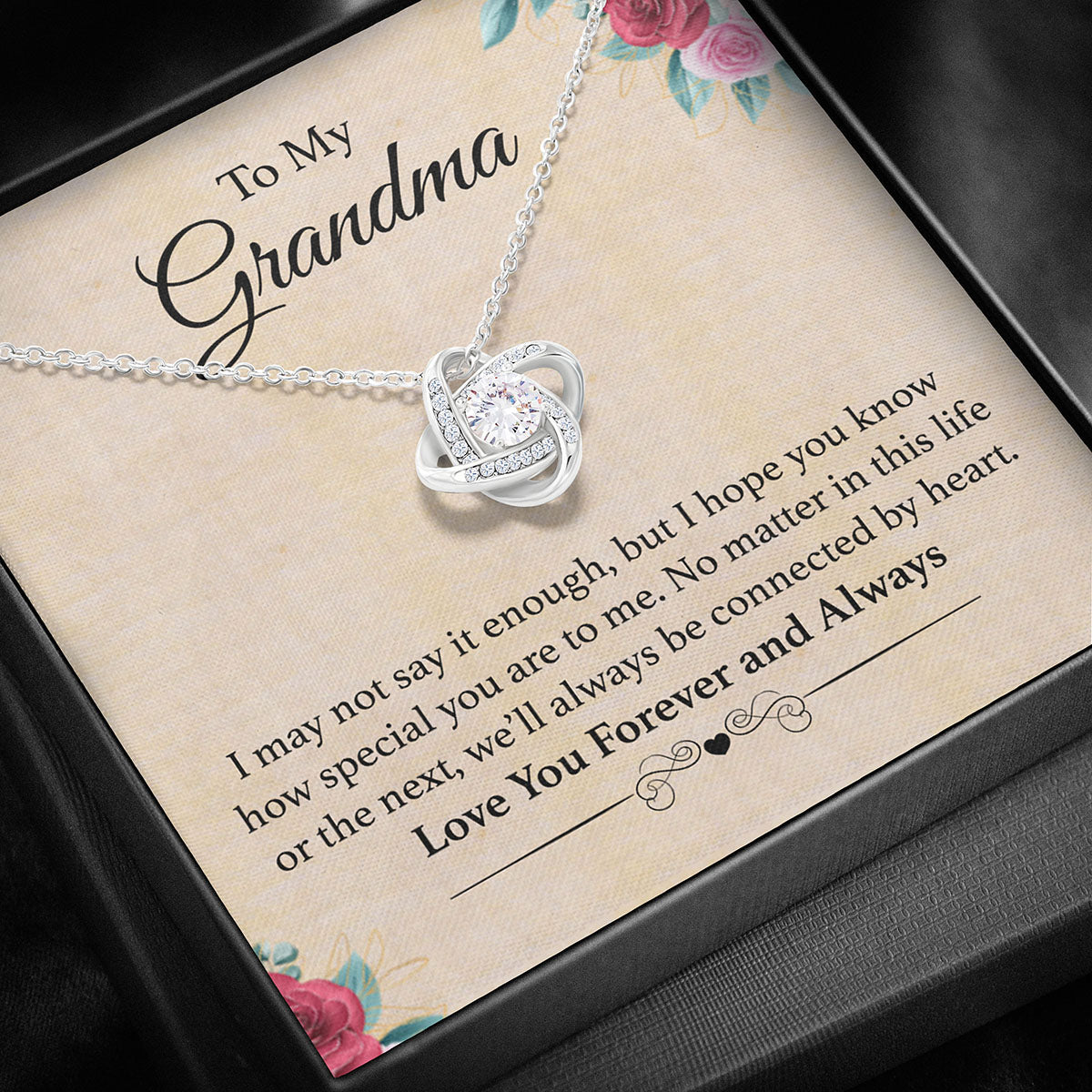 To My Grandma Necklace - Always Connected by Heart