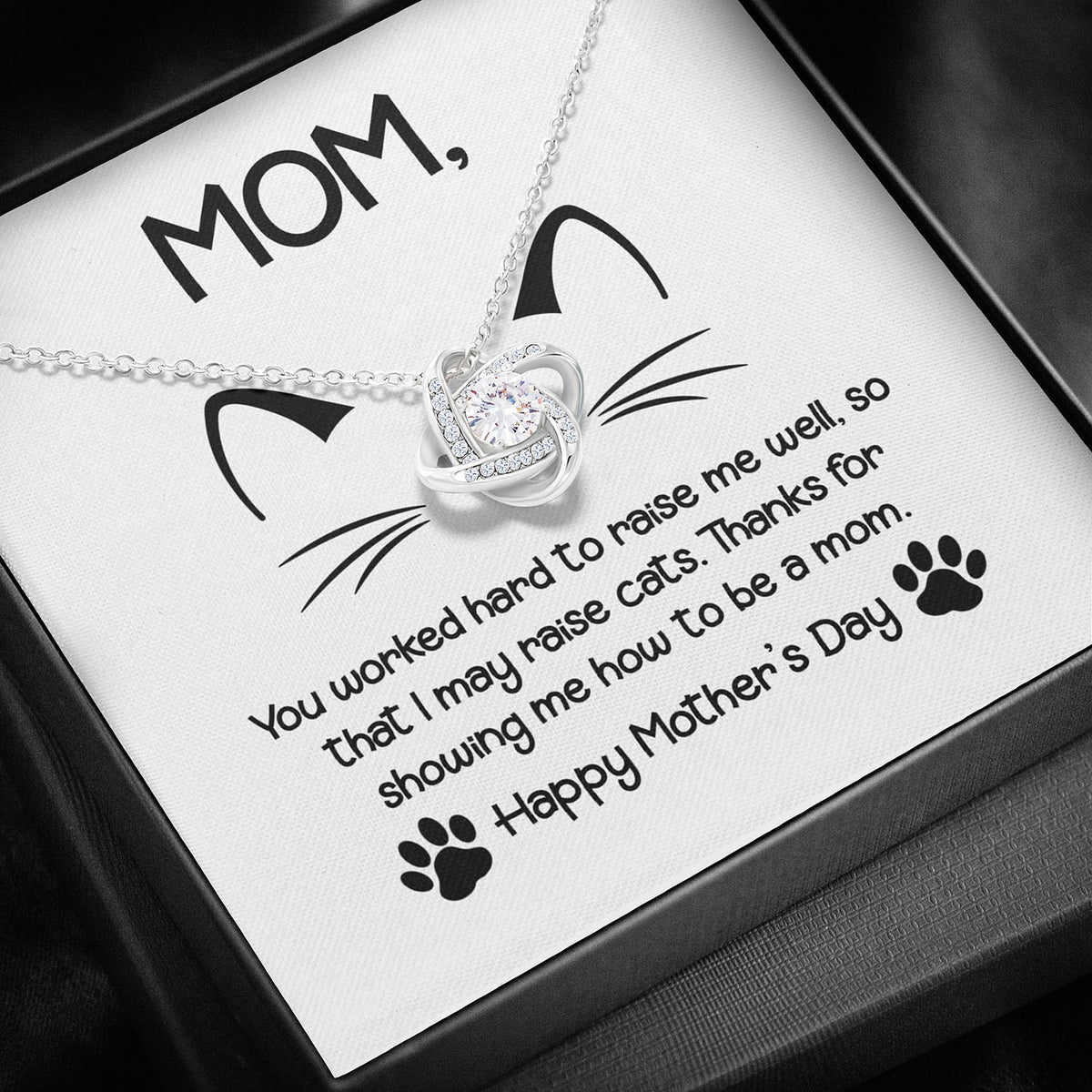 Mother's Day Necklace - From a Loving Cat Mom