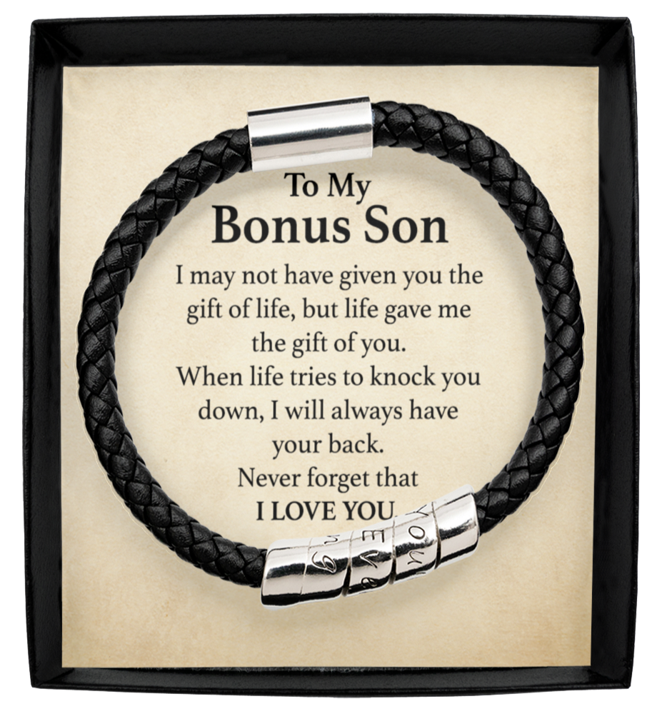 To My Bonus Son Bracelet, I Will Always Have Your Back