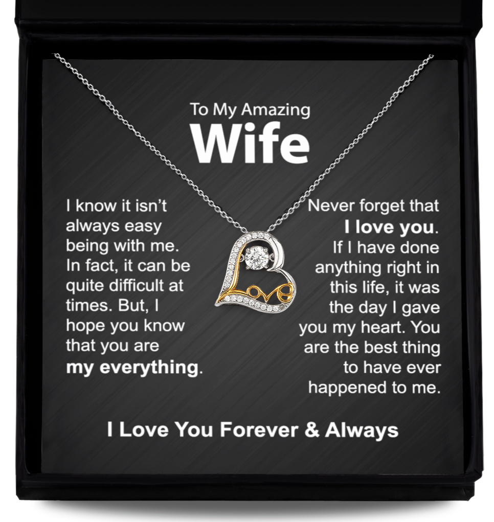 To My Amazing Wife - Dancing Love Necklace - You Are My Everything