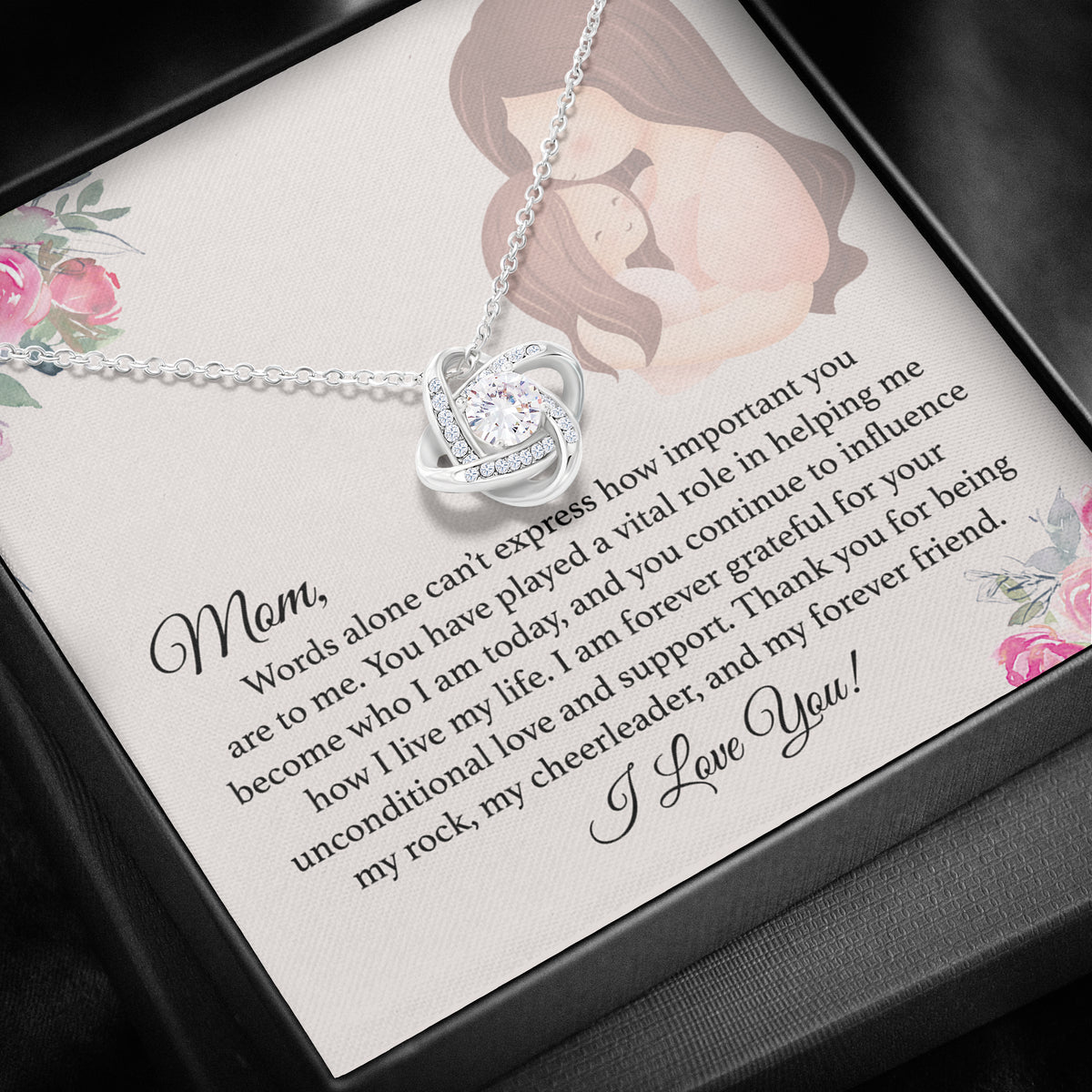 Mom Necklace from Daughter - Word's Can't Express How Important You Are